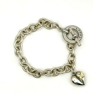 Lagos Two Tone Heart / Butterfly Charm Bracelet RARE